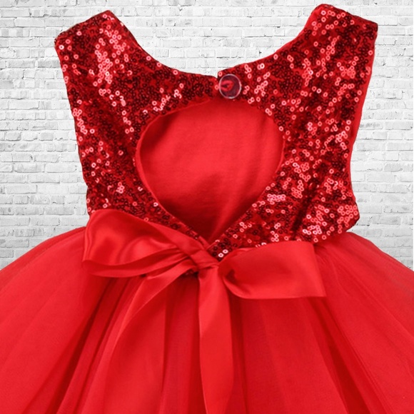 Red Sequin Dress for Toddlers - Picture 5 of 7